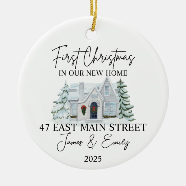 New Home Ornament, Home Christmas Ornament (Front)