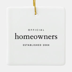 New Home Owner Custom Modern Simple Ceramic Ornament