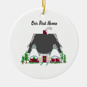 New Home Owners First Home Ceramic Ornament