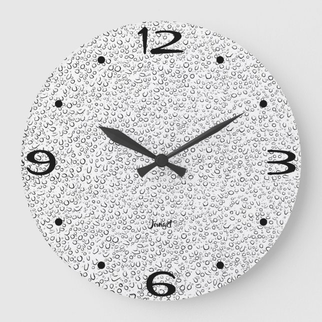 New Home Perfect Bathroom Wall Timepiece White  Large Clock (Front)