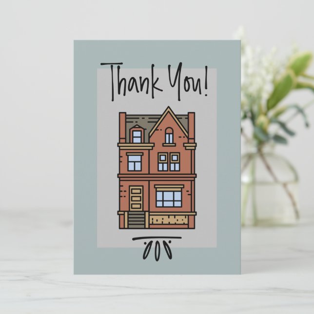 New Home Personalised Neigborhood Thank You Card (Standing Front)
