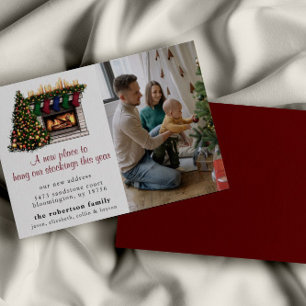New Home Photo Christmas Moving Announcement Card