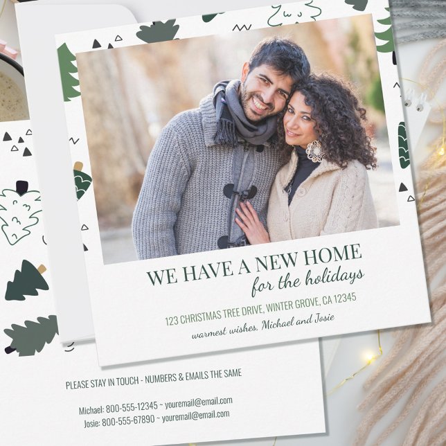 New Home Photo Christmas Tree Moving Announcement (Creator Uploaded)