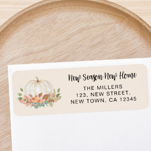 New Home Pumpkin Return Address  Label