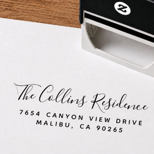 New Home Residence Self Inking Rubber Stamp