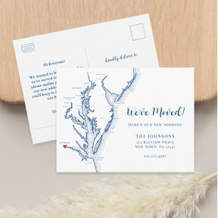 New Home Richmond Virginia Map Moving Announcement Postcard