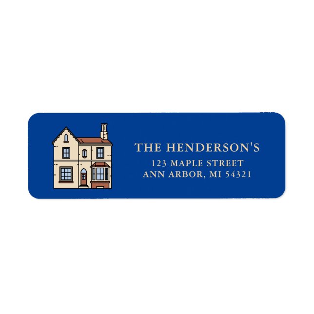 New Home Rustic House Return Address Label (Front)