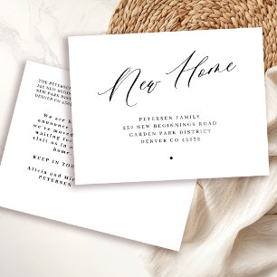New home simple change of address moving announcement postcard