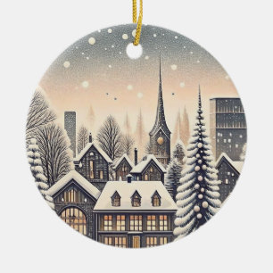 New Home Skyline Christmas Ornament