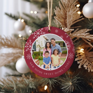 New Home Sweet Home   Photo Ceramic Tree Decoration