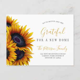 New home Thanksgiving change of address moving Announcement Postcard
