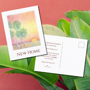 New Home Tropical Beach Moving Announcement