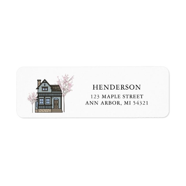 New Home Victorian House Return Address Label (Front)