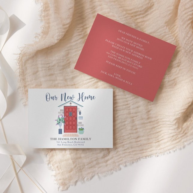 New Home Watercolor Front Door Moving Announcement (Creator Uploaded)