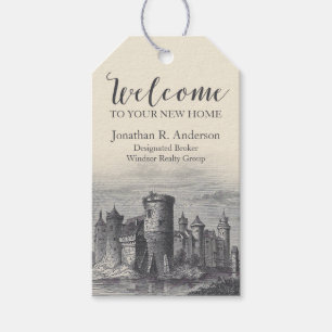 New Home Welcome   Antique Castle Gift Tags