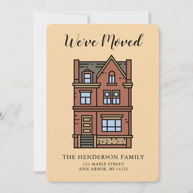 New Home We've Moved House Moving Announcement (Front)