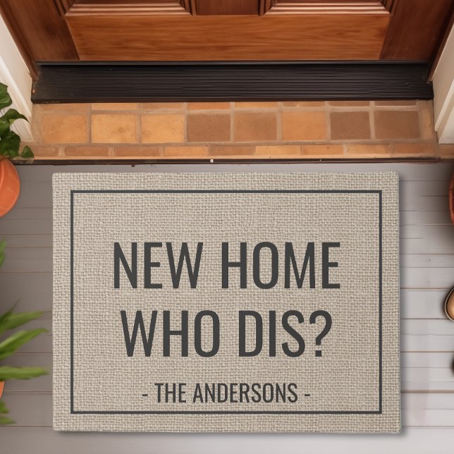 New Home Who Dis Funny Personalised Doormat (Creator Uploaded)