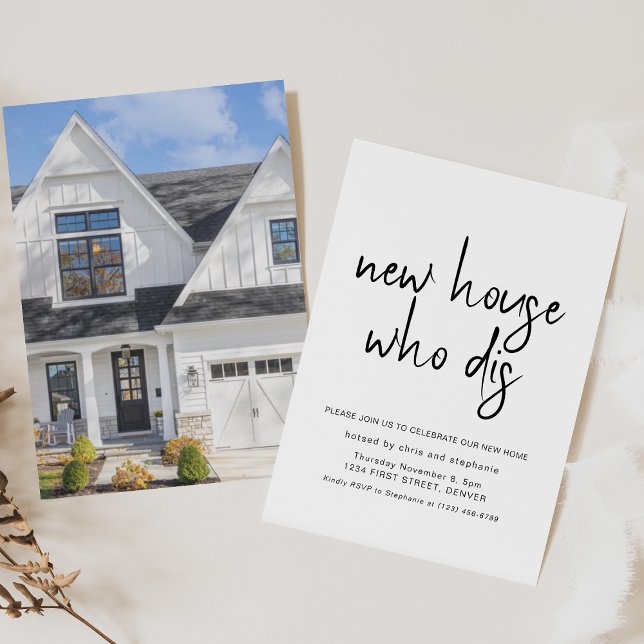 New Home Who Dis Housewarming Party Invitation (Creator Uploaded)