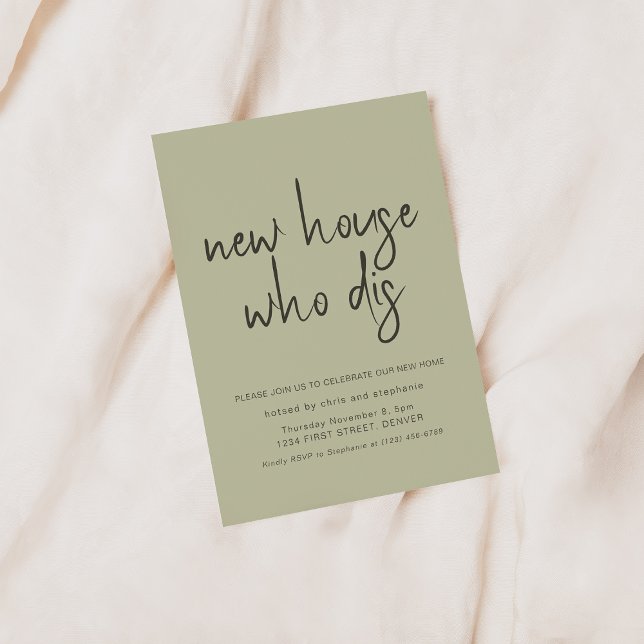 New Home Who Dis Housewarming Party Invitation (Creator Uploaded)