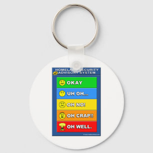 New Homeland Security Advisory System - Funny Key Ring