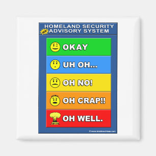 New Homeland Security Advisory System - Funny Magnet
