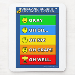 New Homeland Security Advisory System - Funny Mouse Pad