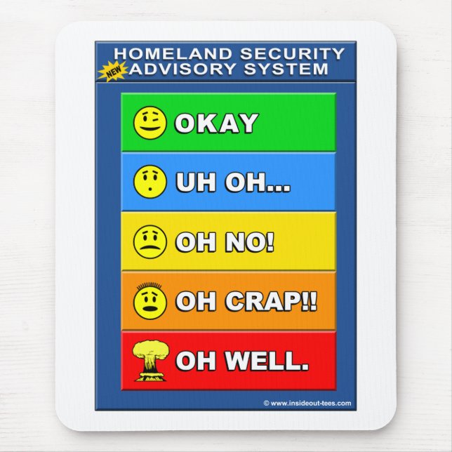 New Homeland Security Advisory System - Funny Mouse Pad (Front)