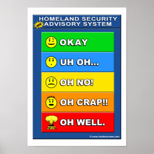 New Homeland Security Advisory System - Funny Poster