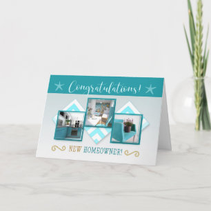New Homeowner Congratulations Beach Theme Holiday Card