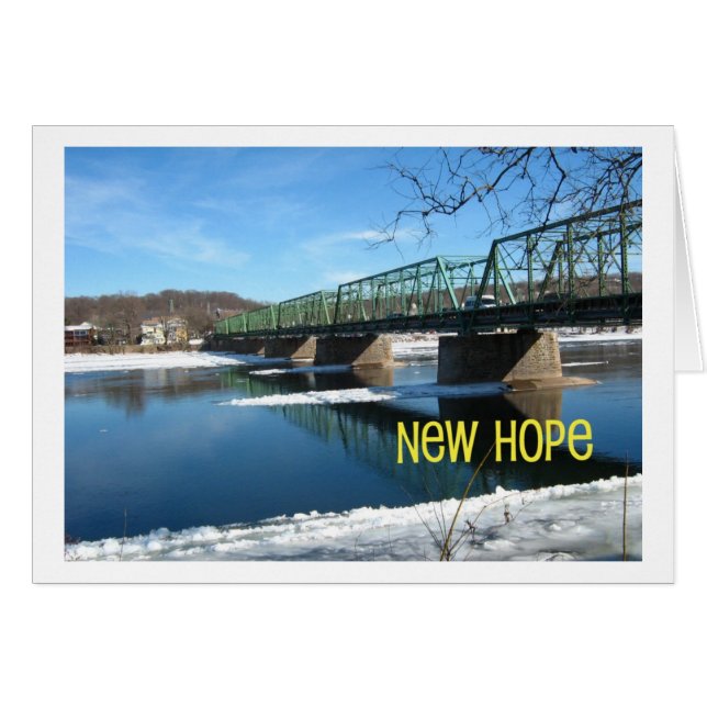 New Hope Lambertville Bridge In Winter (Front Horizontal)