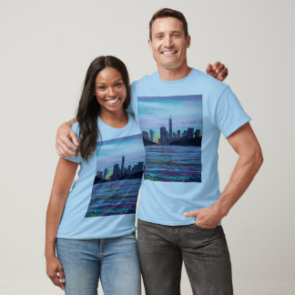 "New Horizons: Bold Multi-Colour T-Shirt Design"