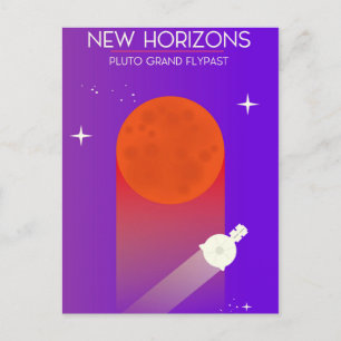 New Horizons Pluto Grand Flypast space art. Postcard