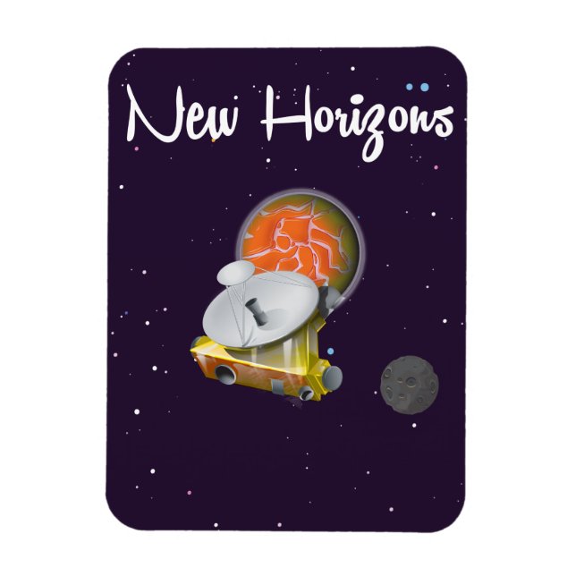 New Horizons Space craft at Pluto Post Card Magnet (Vertical)