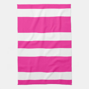 New Hot Pink & White Stripe Kitchen Towel Gift