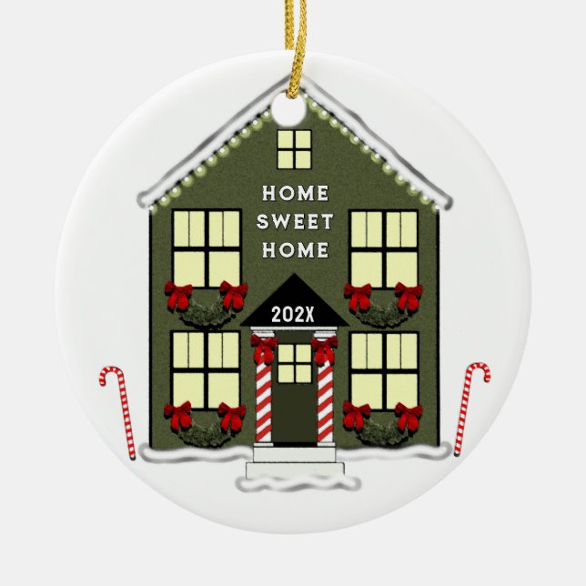 New House 2023 Ceramic Ornament (Front)