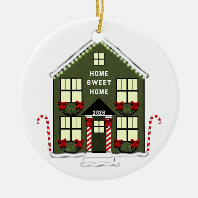 New House 2024 Ceramic Ornament (Front)