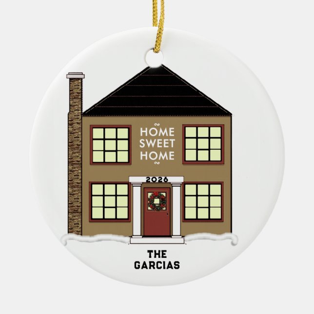 New House 2026 Collectable Ceramic Tree Decoration (Front)
