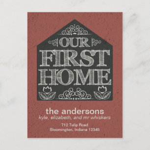 New House Address Announcement Chalkboard