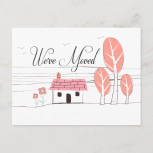 New House Home Notification Moving Post Card