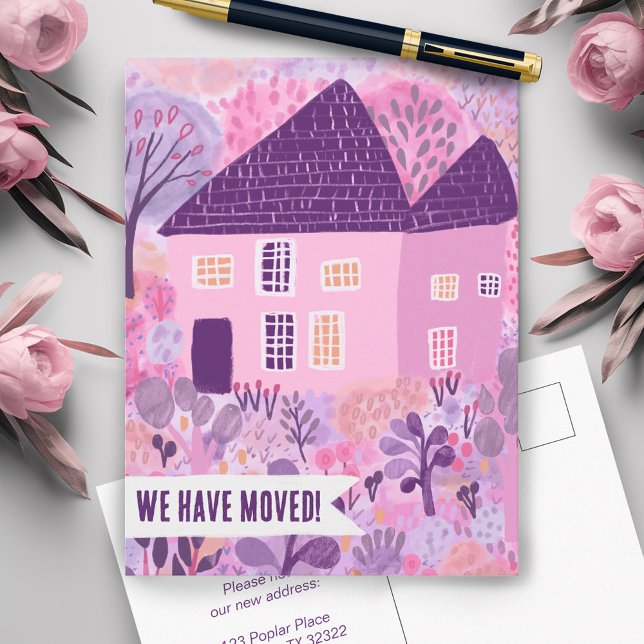 New House Moving Announcement Change Address Sweet Postcard (New House Moving Announcement Change Address Sweet Postcard
)