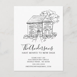 New House   Moving Announcement Postcard