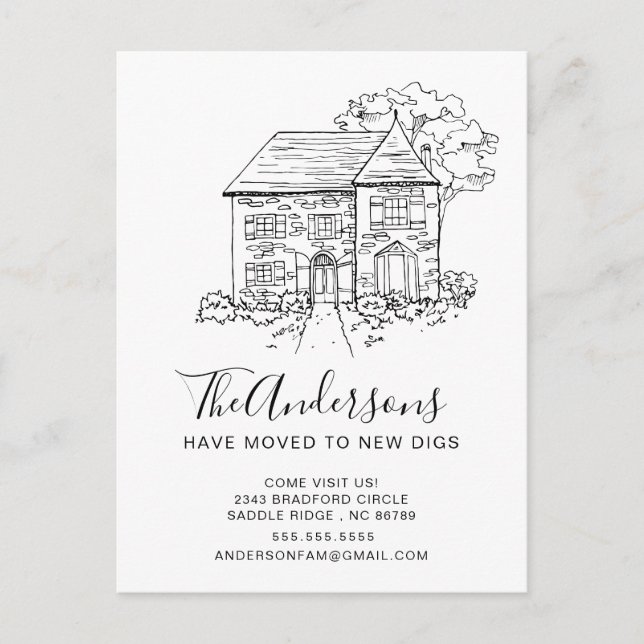 New House | Moving Announcement Postcard (Front)