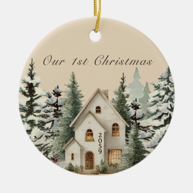 New House New Build Custom Christmas Ornament (Front)