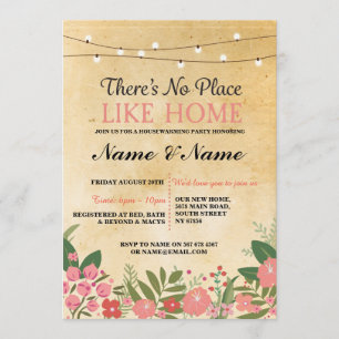 New House warming Sweet Home Key Invitation Invite