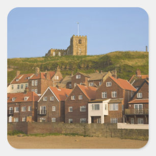 New housing and St Margarets church, Whitby, Square Sticker