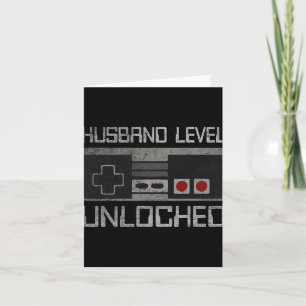 New Husband Level Unlocked Just Married Gamer Bach Card