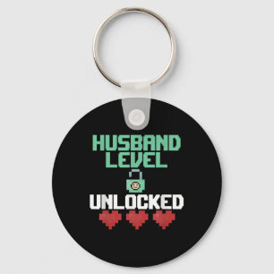 New Husband Level Unlocked Just Married Gamer Gift Key Ring
