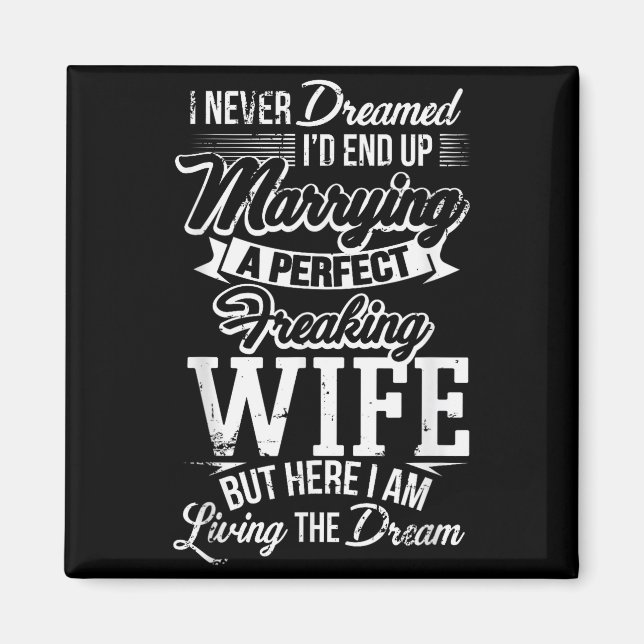 New Husband Wedding Anniversary Couple Hubby Gift  Magnet (Front)