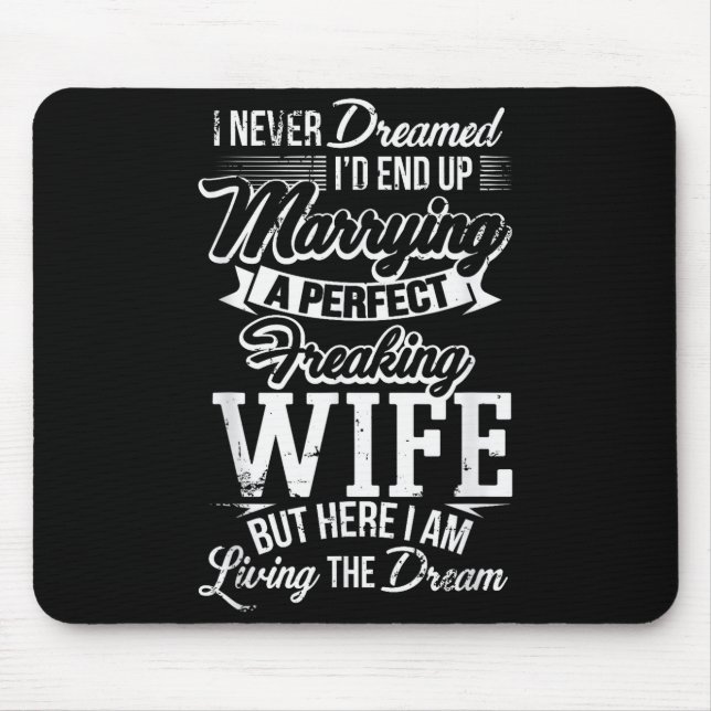 New Husband Wedding Anniversary Couple Hubby Gift  Mouse Pad (Front)