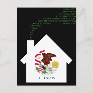 new illinois address announcement postcard